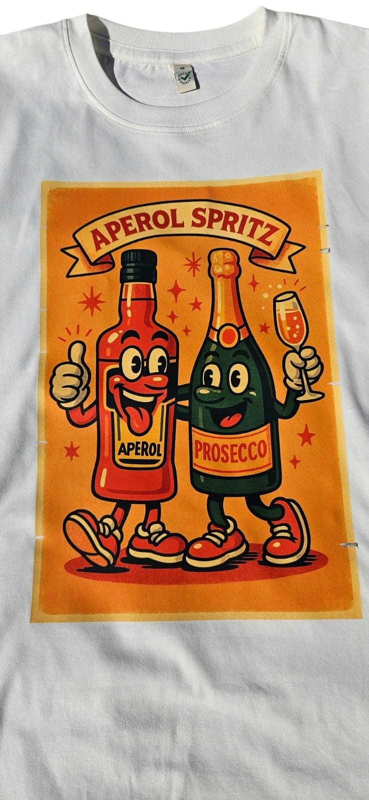 Unisex T-Shirt – Aperol Spritz Cartoon – 100% Baumwolle