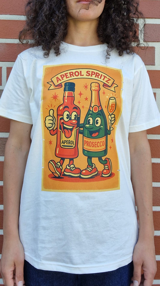 Unisex T-Shirt – Aperol Spritz Cartoon – 100% Baumwolle