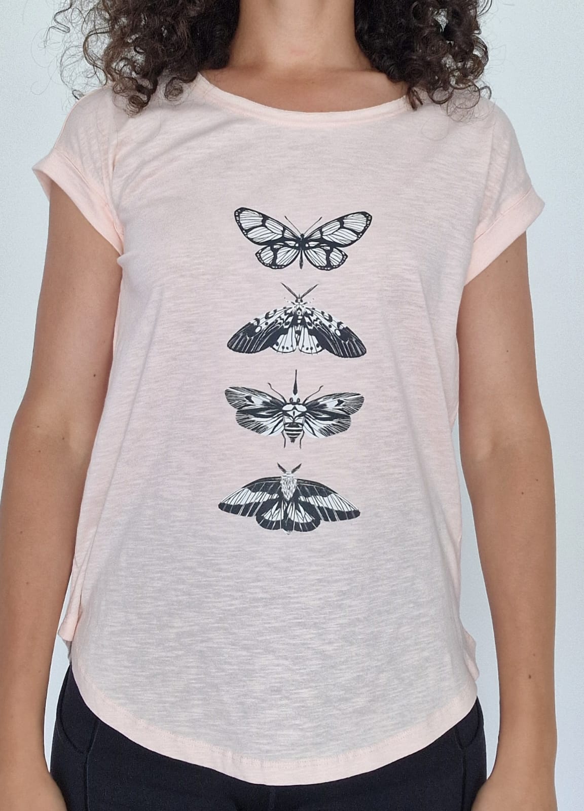 T-Shirt mit Schmetterlingsmotiv – Damen Shirt aus Baumwolle | Printvibeol