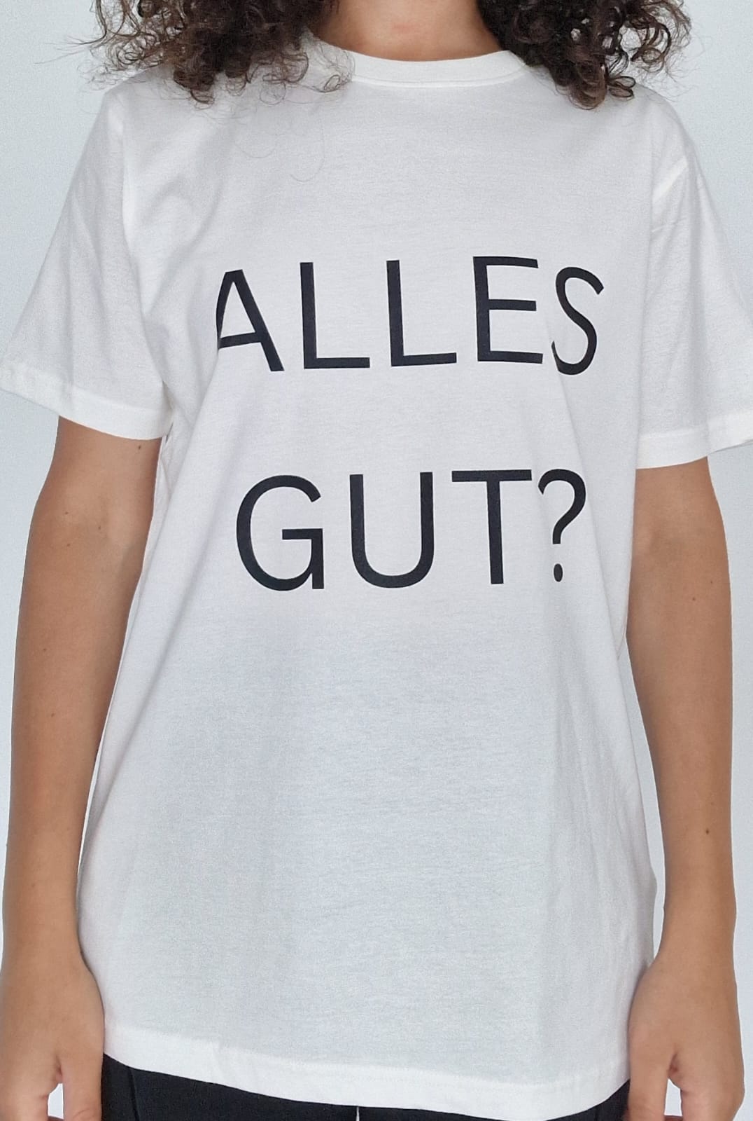 Set mit 3 Statement-T-Shirts – NA? / TJA?! / ALLES GUT? – Weiß