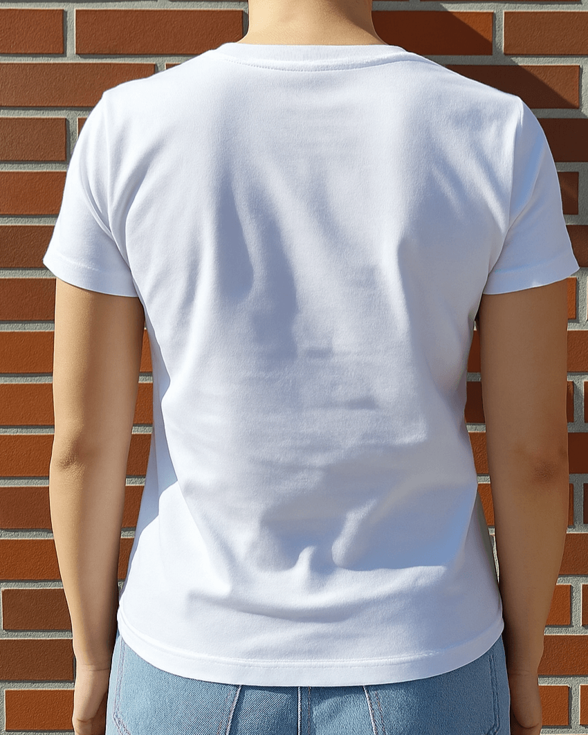 White t-shirt with lipstick and quote "Lipstick fixes everything" – fashion shirt for makeup lovers