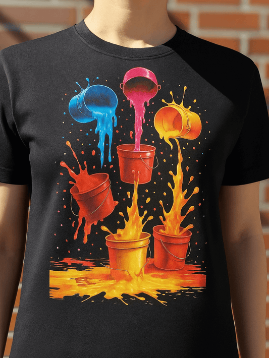 Schwarzes Basic-T-Shirt – ideal zum Personalisieren oder für minimalistischen Still