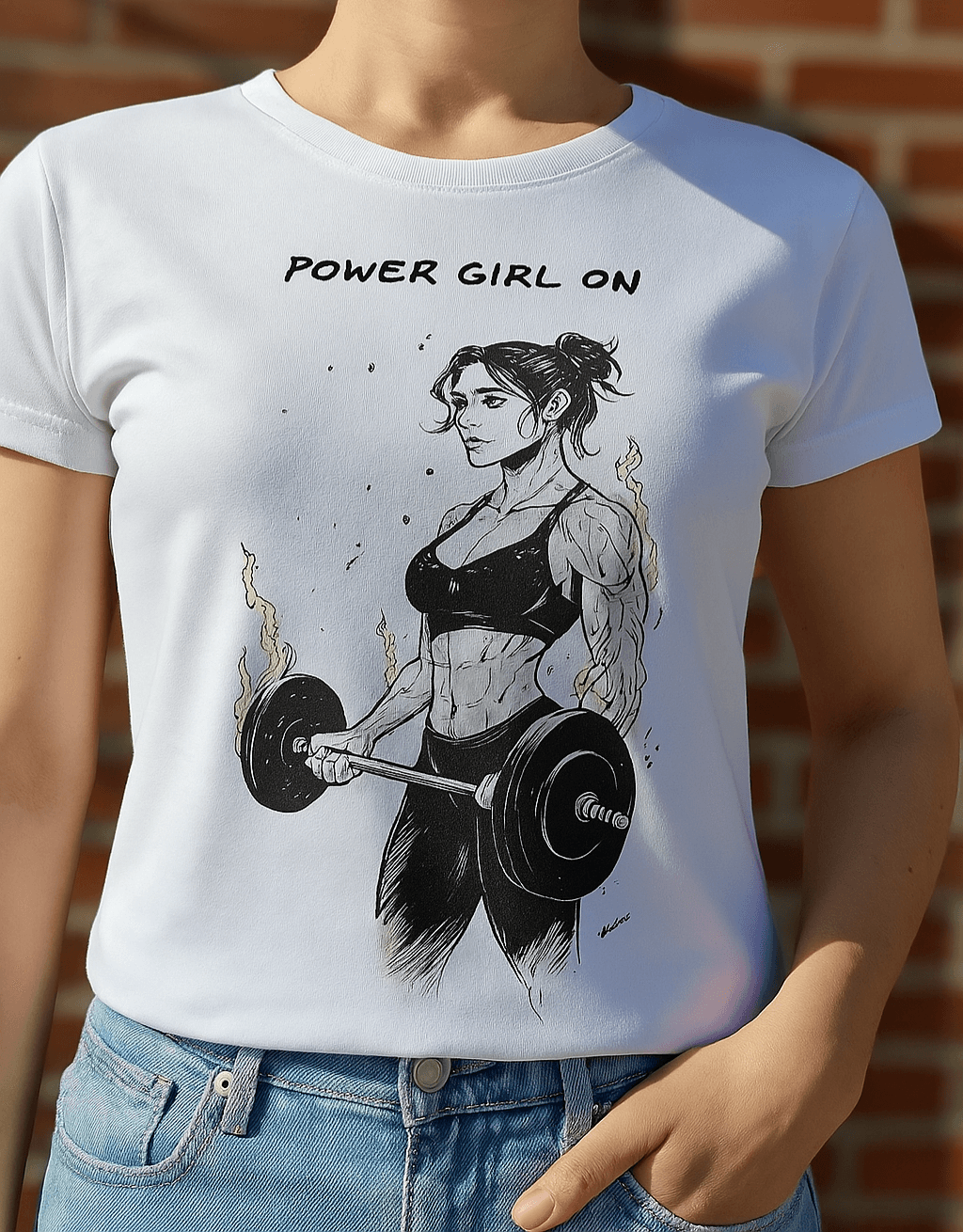 Rückansicht eines weißen Fitness-T-Shirts – schlichtes Design, ideal für das Training